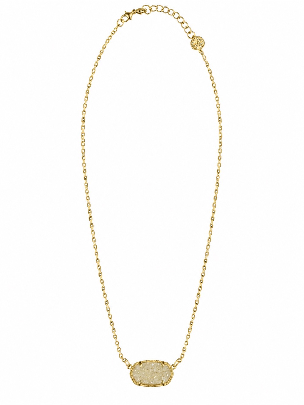 Kendra Scott Gold Druzy Oval Pendant Necklace